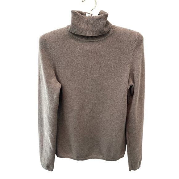 CHARTER CLUB LUXURY | 100% Cashmere Turtleneck Sweater Taupe Brown NWT | XS - Picture 1 of 7
